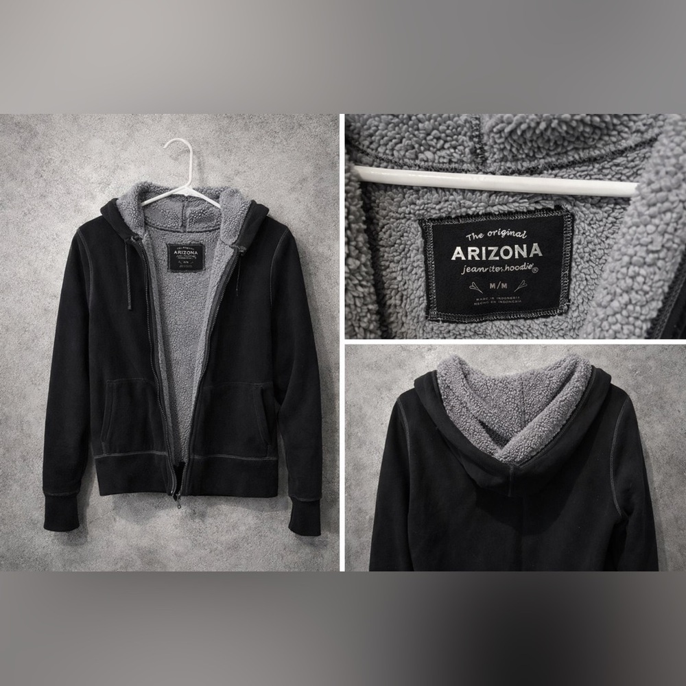 Arizona Jean Company Sherpa-Lined Black Women’s Zip Hoodie